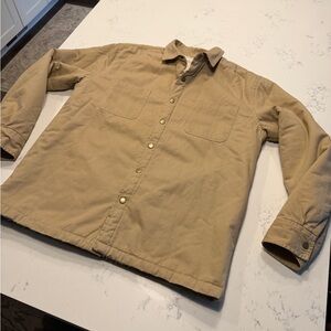 Men's Tan Sherpa Shacket Pacsun